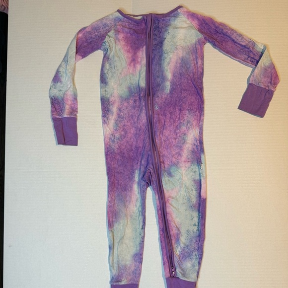 Little Sleepies Purple Watercolor Zippy Size 18-24 - Picture 7 of 7